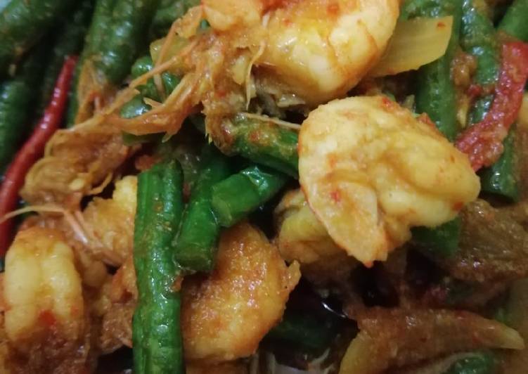Tumis Kacang Panjang Udang Pedas