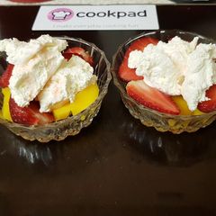 A Strawberry Treat with fresh whipped cream 💖 A picture of A Strawberry Treat with fresh whipped cream 💖.