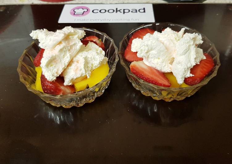 A Strawberry Treat with fresh whipped cream π