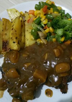 Foto resep Steak Beef saos Jamur blackpaper