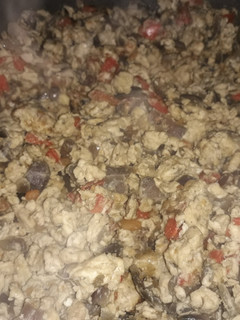 Una foto de Revuelto de huevo y verduras