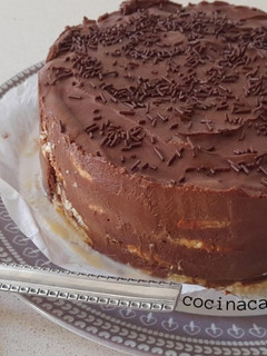 Una foto de Tarta de chocolate y galletas