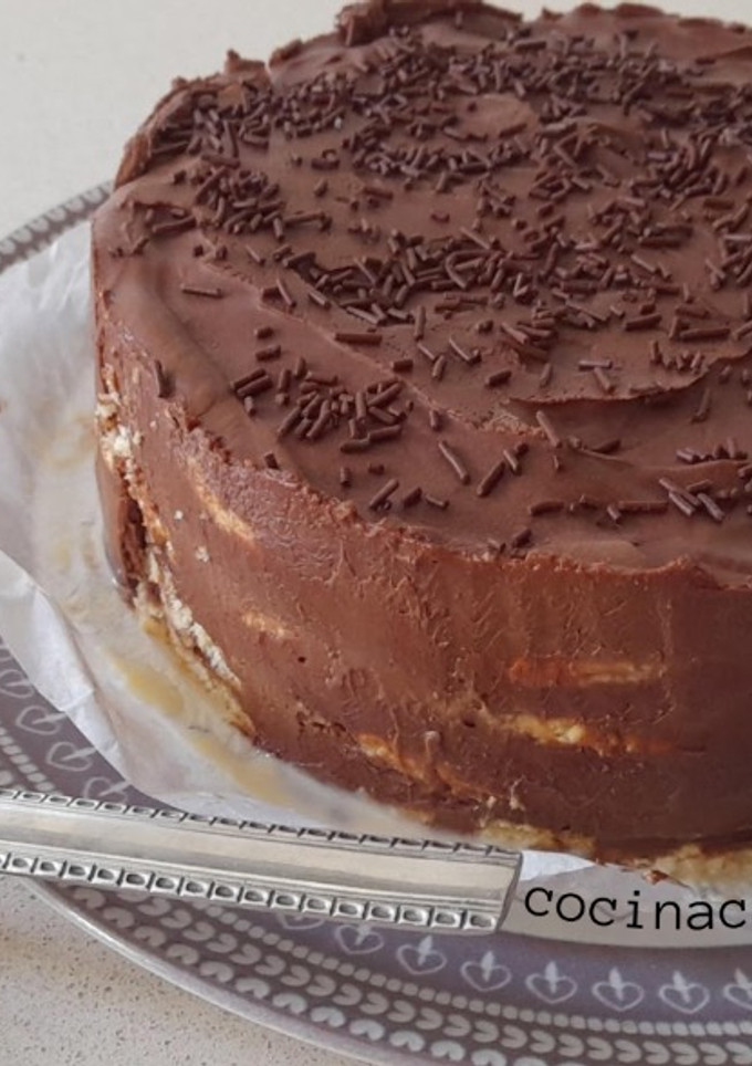 Una foto de Tarta de chocolate y galletas