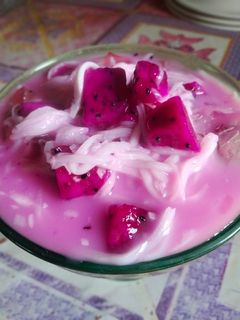Foto resep Es Buah Naga dan Jely
