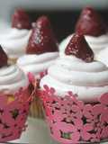 Cupcakes con sabor a frutilla