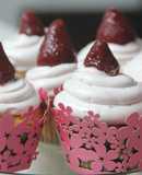 Cupcakes con sabor a frutilla