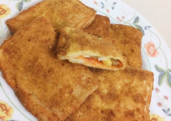 Resep Roti Goreng isi TelurSosis oleh Vithalia Yuspha Resep Roti Goreng isi TelurSosis oleh Vithalia Yuspha