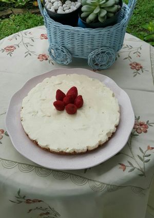 Foto resep No-baked cheesecake with speculaas crust