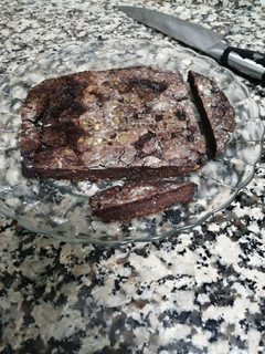 Una foto de Brownie de avena y linaza