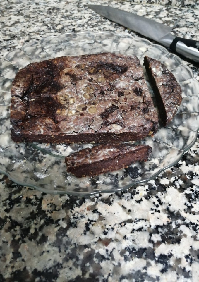 Una foto de Brownie de avena y linaza