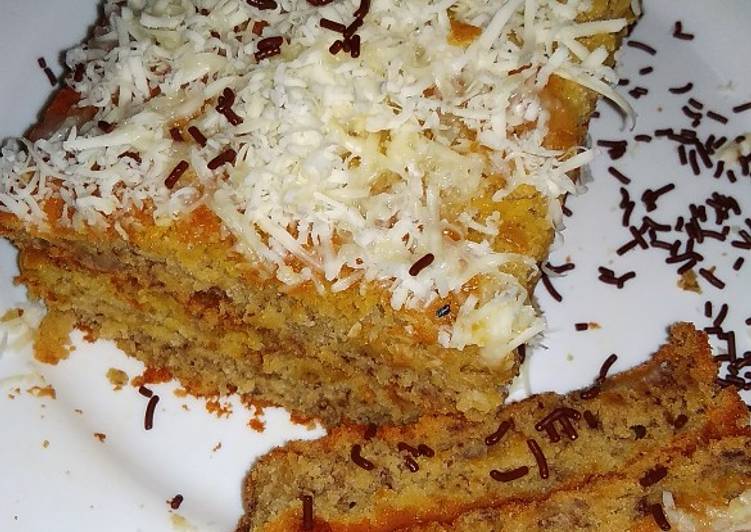 Resep Banana cake panggang ala bunda axel |  Membuat Banana cake panggang ala bunda axel Anti Gagal