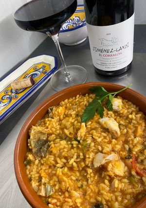 Una foto de Arroz con bacalao