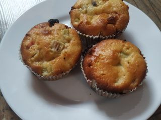 Fehércsokis rebarbarás muffin