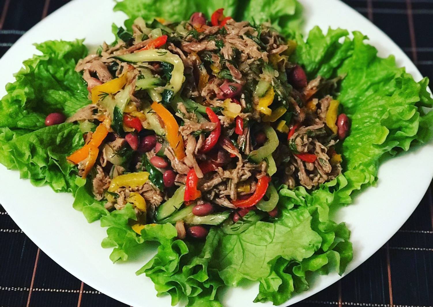 Салат Мясной Фото Очень Вкусный