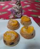 Muffins de avena y durazno (al estilo torta invertida)
