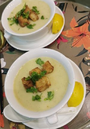 صورة لوصفة شوربة البطاطس 🥔