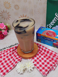 Foto resep Grass Jelly Milk Tea