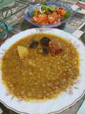 Lentejas con arroz en olla rápida