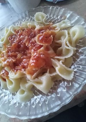 Una foto de Fideos a la pizza 🤗🤯