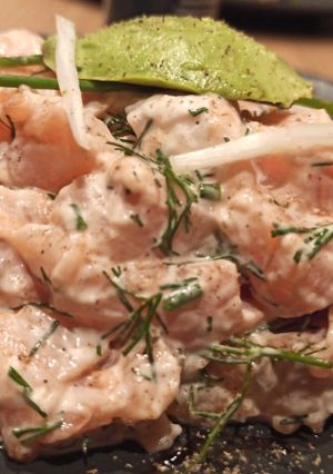Une photo de Tartare de saumon