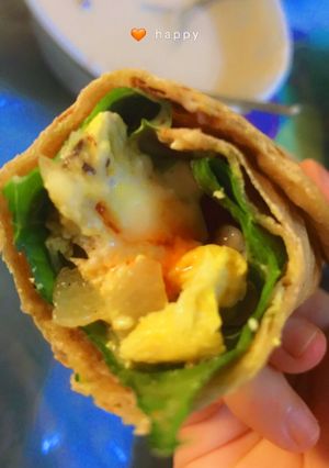 صورة لوصفة شاورما الدجاج مع البيض 🤤🌯