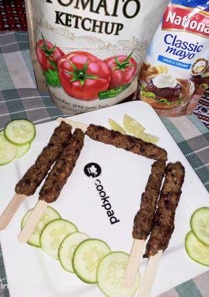 A picture of Frozen homemade seekh kabab.