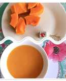 Ăn dặm cho bé 6m+: cháo bí đỏ phô mai