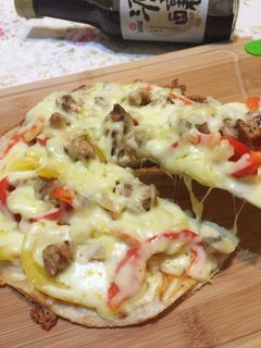 【源釀醬油】蛋餅皮之總匯披薩 的食譜成品照片