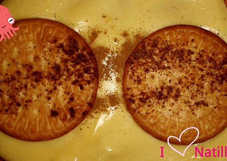 Natillas caseras con galleta maría y canela