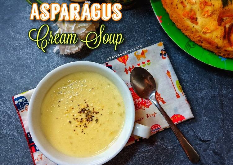 Langkah Mudah untuk Menyiapkan Asparagus Cream Soup, Lezat Sekali