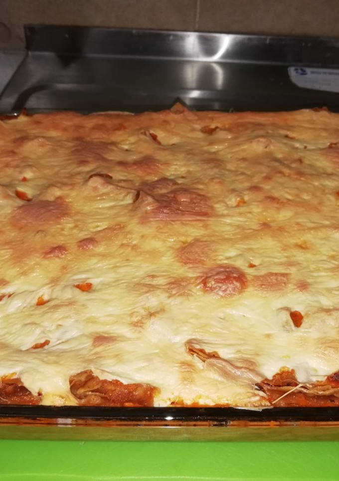 Una foto de Chilaquiles horneados