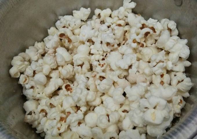 Resep Pop Corn Mentega (Cemilan sehat murah meriah), Bisa Manjain Lidah