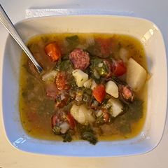 Kale Soup with Potatoes and Sausage A picture of Kale Soup with Potatoes and Sausage.