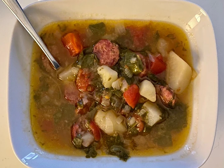 Easy Steps to Prepare Recipes Kale Soup with Potatoes and Sausage the So Delicious Perfect.