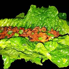 A picture of Mike's EZ Asian Lettuce Wraps.