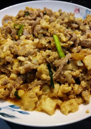 香炒肉絲豆腐 的食譜成品照片