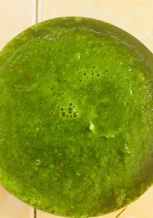 A picture of Coriander garlic chutney.