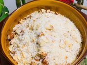 A picture of coconut churma