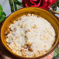 A picture of Coconut churma.