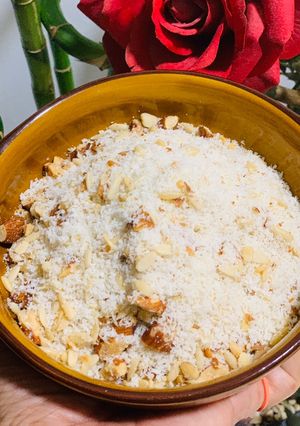 A picture of Coconut churma.
