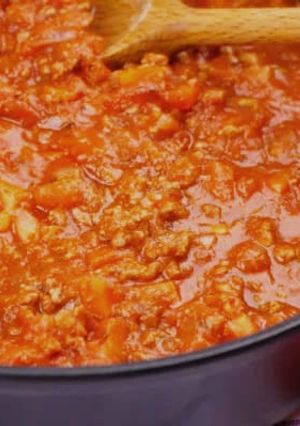 Una foto de Receta de Salsa boloñesa