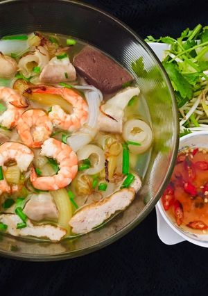 Hình của món Nui nấu thập cẩm.