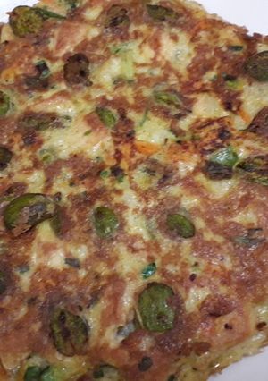 Foto resep Telor dadar isi sayuran toping petey