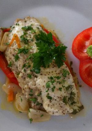 Una foto de Pescado al papillote