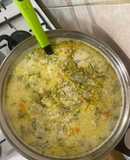 Суп с куриным филе и шампиньонами