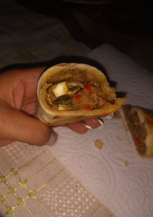 Una foto de Empanadas de carne cortadas al cuchillos