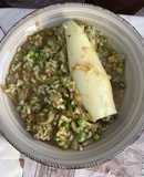 Arroz de calamar y guisantes