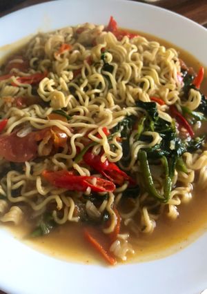 Foto resep Mie kangkung terasi