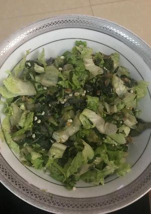 A picture of Steamed green veggies and Okro.