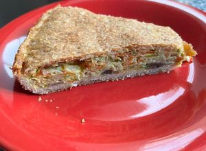 Una foto de Tarta de la tía, con verduras